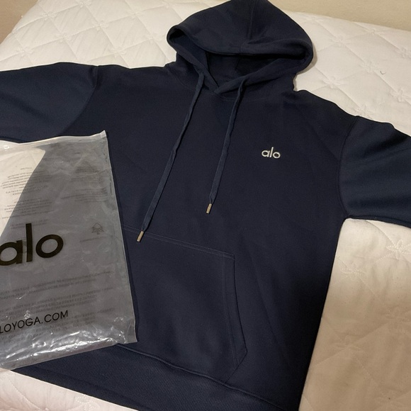 ALO Yoga Jackets & Blazers - ALO Yoga Men's Dark Blue Hoodie